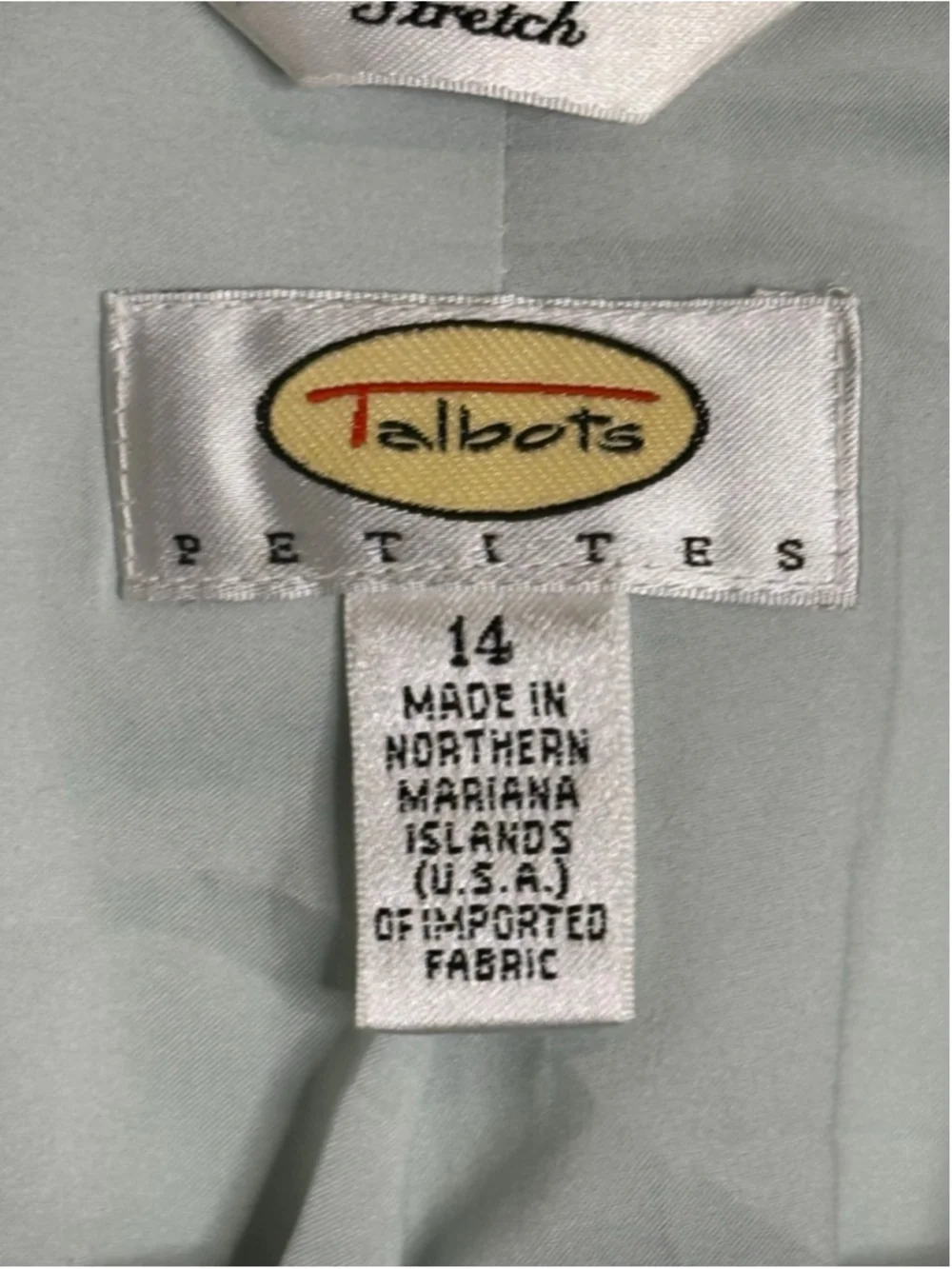 Talbots Petite Stretch Light Green Blazer 14P - Picture 8 of 9